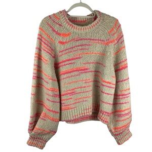 Anthropologie Pilcro Balloon Sleeve Crew Neck Sweater